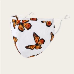 Butterfly print face mask